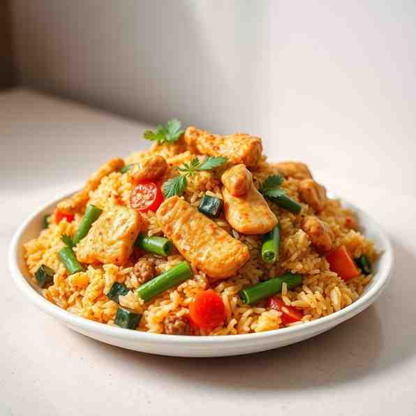 Mauritian Fried Rice with Chicken & Veggies | Easy Recipe